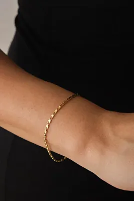 ESBAFLOR Çelik İnce Papağan Zincir Bileklik Kararmaz 17+4cm 2mm Günlük Kullanıma Uygun