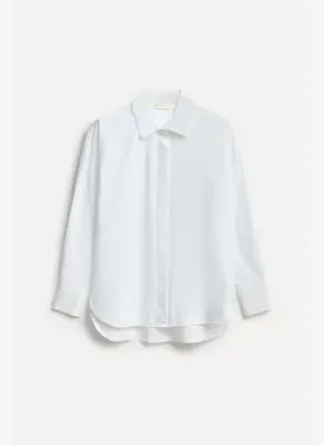 Mudo Kadın Beyaz Regular Fit Uzun Kollu Gömlek