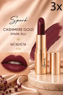 Huncalife Ruj - Cashmere Gold Spark Mürdüm 4,5 g 2 Adet