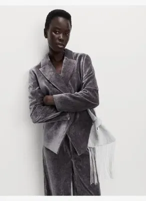 Marks & Spencer Dokulu Kadife Blazer Ceket