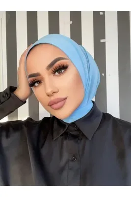 Organic Scarfs Kadın Tesettür Penye Çıtçıtlı Hazır Bone Şal Model Eşarp Şal