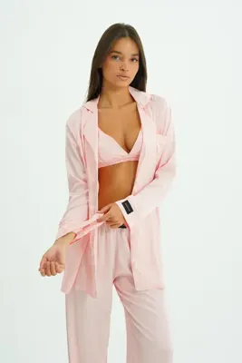 WAQUIN Blush Dream 4 Parça Saten Pijama Seti