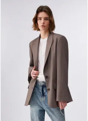Liu Jo Oversize Dokulu Viskon Blazer Ceket