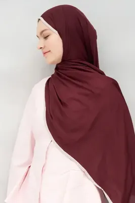 Madame Polo Müslin Şal - Bordo