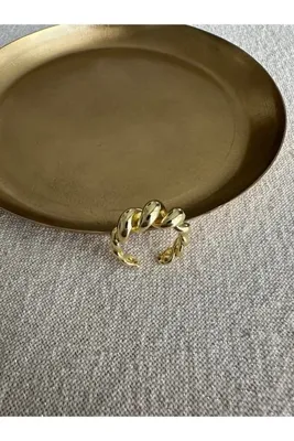 ringbox Gold İnce Bombeli Burgu Yüzük