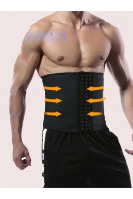 MİSTİRİK Tvigoso Model Sırt Ve Bel Korsesi 4 Aşamalı (KADEMELİ) Sporcu Latex Korse Siyah Renk88