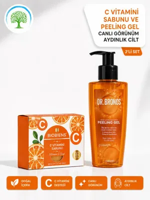Dr. Bronos DR.BRONOS C Vitamin Peeling Jel 150 ml & Biobiens C Vitamini Sabun