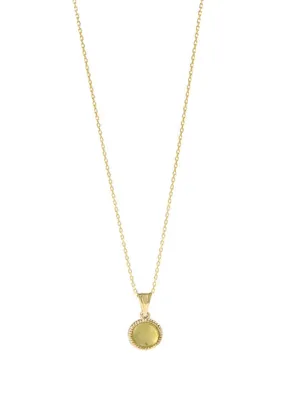 Hems Jewellery Sweet Prehnite 14 Ayar Altın Doğal Taş Kolye