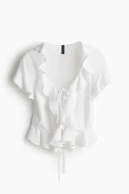 H&M Farbalalı Bluz
