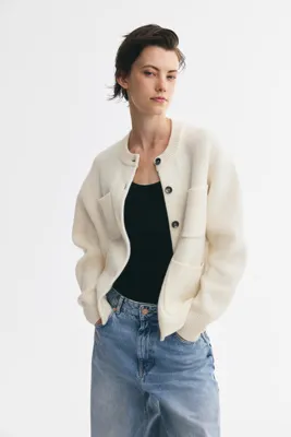 H&M Yün Karışımlı ve Cep Detaylı Hırka
