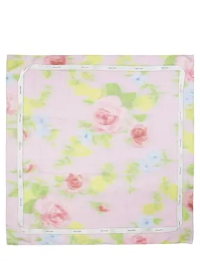 Marc Jacobs Blurred Floral Pembe Kadın İpek Eşarp