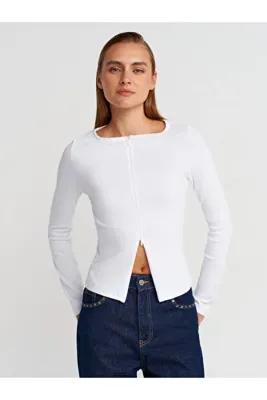 Dilvin 31993 Çift Fermuarlı Top-Beyaz