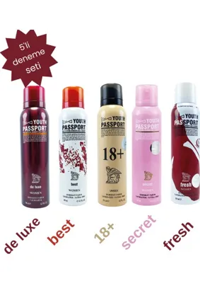 YOUTH PASSPORT Kadın Deodorant 5'li Deneme Seti