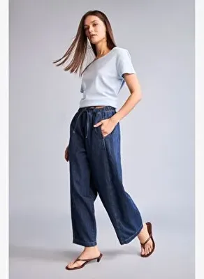 Defacto Barrel Fit Yüksek Bel Bileğe Doğru Daralan Bol Paça Jean Pantolon H8183AX26HS