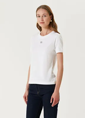 Dolce & Gabbana Beyaz Logolu T-shirt