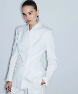 İpekyol Bel vurgulu nervürlü blazer