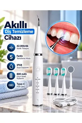 Shopwave GHN Elektrikli Diş Temizleme Cihazı 5 Modlu Şarj Edilebilir Hassas ve Güçlü Temizleme Özellikli