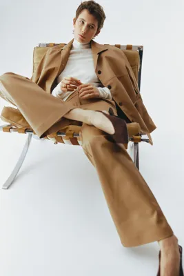 H&M Kaplamalı Çizme Paça Pantolon