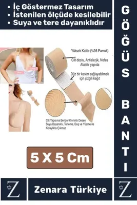 Genel Markalar Kadın Göğüs Dikleştirici Kaldırıcı Göğüs Ucu Gizleyen Sütyen Meme Kaldırıcı 5 Mt X 5 Cm Ten Bant