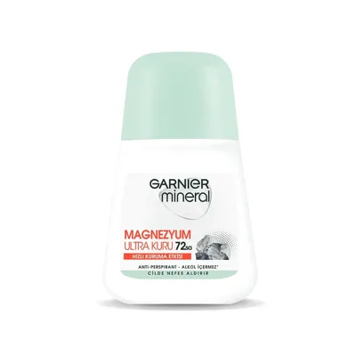 Garnier Mineral Roll-On Kadın Deodorant 50 ml Ferah Kokulu 72 Saat Etkili Pudrasız Hızlı Kuruma
