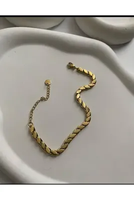 Genel Markalar Kadın Yüksek Kalite Çelik Arpa Bileklik Kararmaz