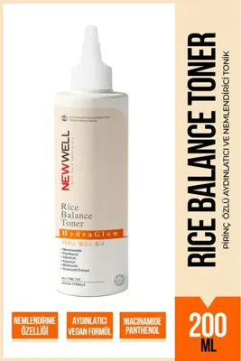New Well Rice Balance Toner Pirinç Özlü Nemlendirici ve Aydınlatıcı Toner 200 ML
