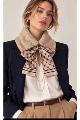 GODE , fularlı peluş boyunluk, atkı
