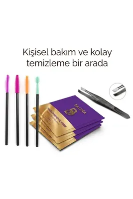 Nascita 4'lü Silikon Kaş Ve Maskara Seti +çelik Gümüş Cımbız C04