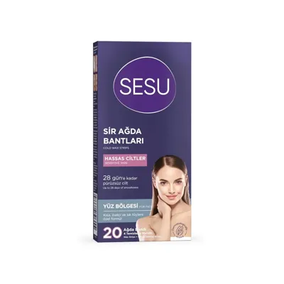 Sesu Yüz Ağda Bandı Hassas Ciltler 20'li - 6 Adet