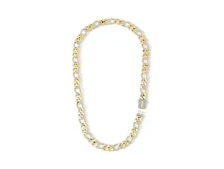 Ema Jewellery Altın Taşlı Figaro Zincir
