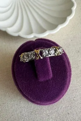 MODA Caprea Pirinç X Taşlı  Yüzük Kadın Altın Renkli Yüzük