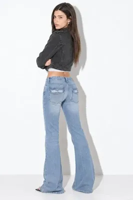 Hiccup Düşük Nakışlı Flare Fit Jean