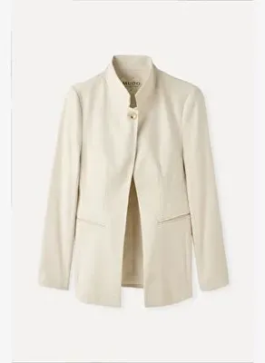 Mudo Kadın Ekru Tek Düğmeli Blazer Ceket 