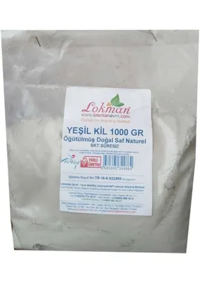 colezium Yeşil Kil Öğütülmüş Doğal Saf Naturel 1000 gr Paket