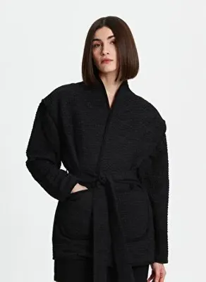 Bassigue Siyah Kapitone Kimono