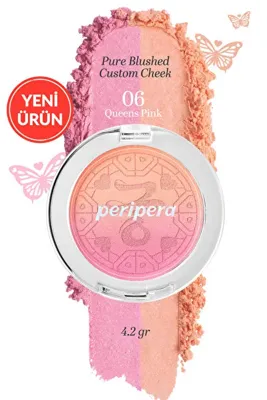 Peripera Işıltılı, İki Tonlu Highlighter Allık Pure Blushed Custom Cheek 006 Queens Pink