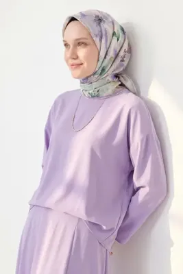 Silk Home Soft Eşarp Suluboya Lila 90x90