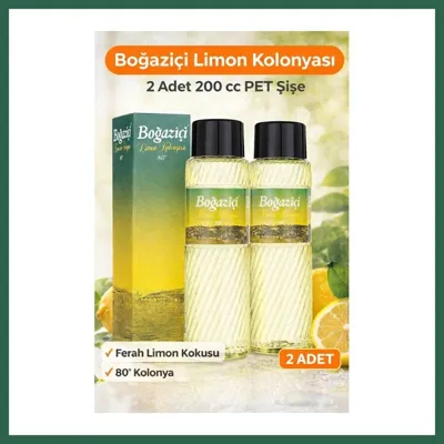 Bezos Boğaziçi Limon Kolonyası 200 Cc Pet Şişe 2 Adet 80 Ferahlatıcı Limon Kokulu Kolonya