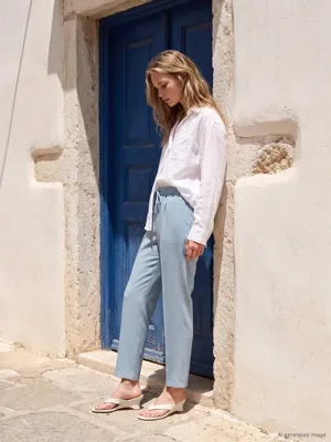 LCW Modest Beli Lastikli Havuç Kesim Kadın Pantolon