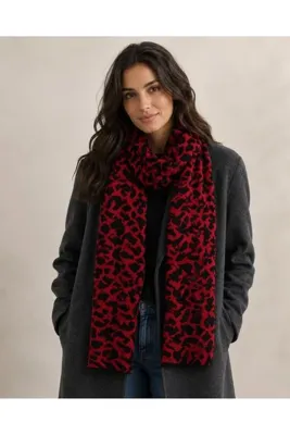 Sebir Moda Leopar Desenli Triko Atkı