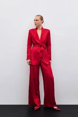 Sateen Bol Jakarlı Kadın Pantolon 1699-5537