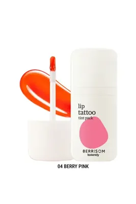 Korendy BERRISOM - Lip Tattoo Tint Pack #04 Berry Pink - Hyaluronik Asit ve İçeren Soyulabilir Dudak Tinti 6g