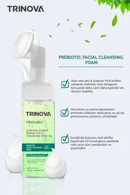 Trinova ALOEVERA YÜZ TEMİZLEME KÖPÜĞÜ 165 ml Özel Silikon Başlıklı Şişe