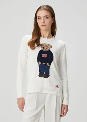 Polo Ralph Lauren Polo Bear Beyaz Keten Kazak