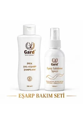 Gard Eşarp Bakım Seti - İpek Şal Eşarp Şampuanı 200 ml + Eşarp Sabitleme Spreyi 150 ml