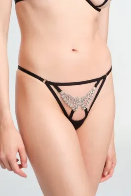 Penti Siyah Sirena String Külot