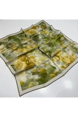 Armine Çiçek Desenli Saf İpek Sura Eşarp