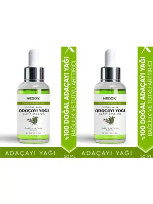 NEDOX 2 Adet Misk Adaçayı Yağı %100 Doğal Bağlılık Ve Tutku Arttırıcı Clary Sage Oil 50 Ml