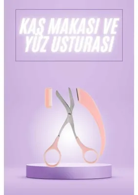 Uravas Store Uraselect Taraklı Kaş Makası ve Ustura Seti Kaş Düzeltme Makası Kaş Bıyık Alma Aleti