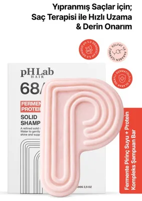 Ph Lab PhLab Hair Fermente Pirinç Suyu & Protein Complex Katı Saç Şampuanı, Onarıcı, Hızlı Uzama Etkili